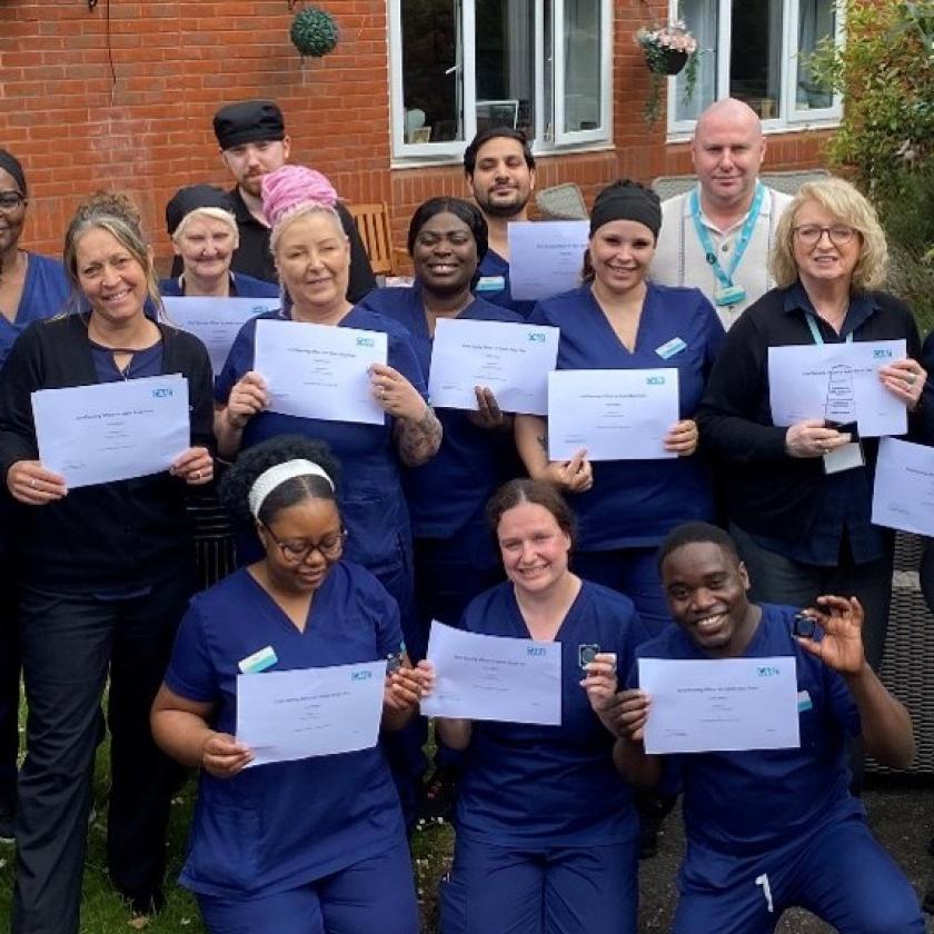 Staff celebrating award