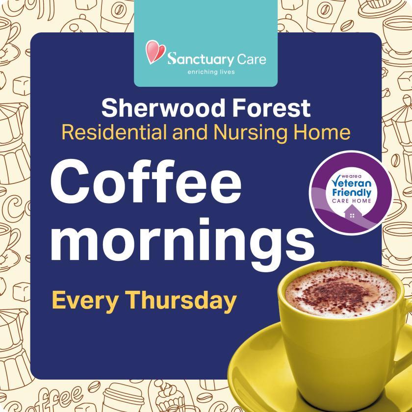 Event poster for Sherwood Forest Coffee Mornings