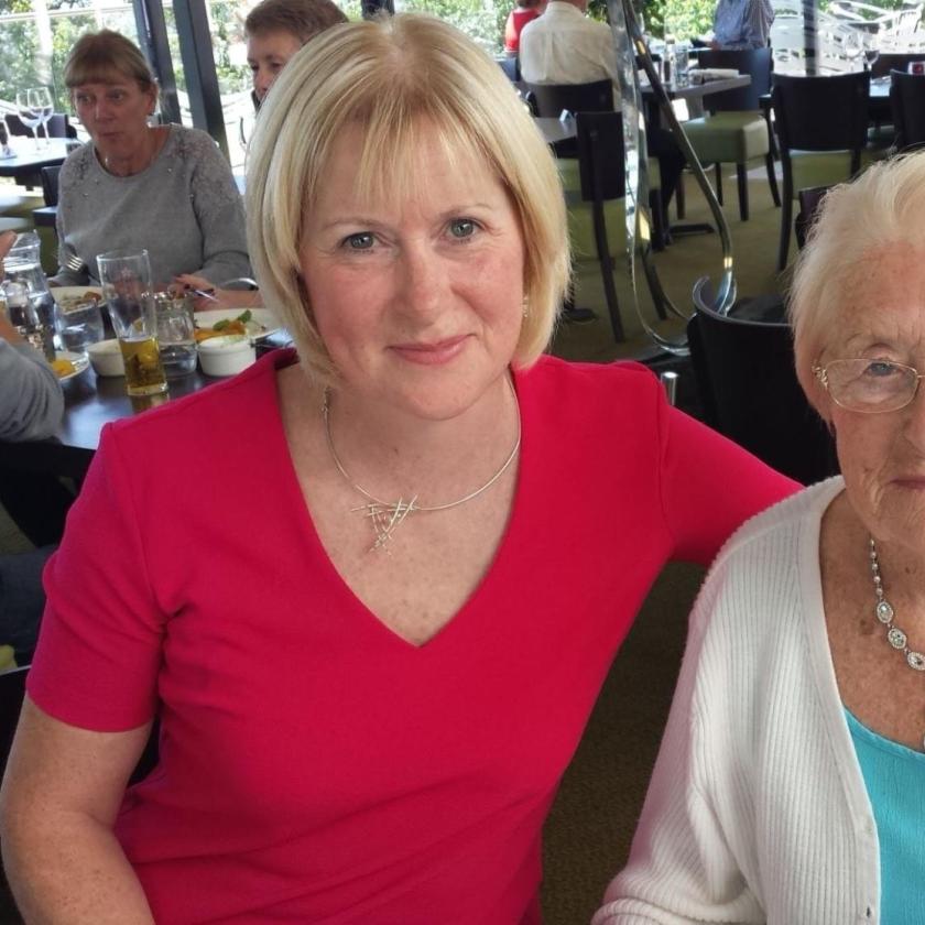 Julie Dunlop and mum Evelyn Ballantyne, who lives at our Howard House Care Home in Kilmarnock