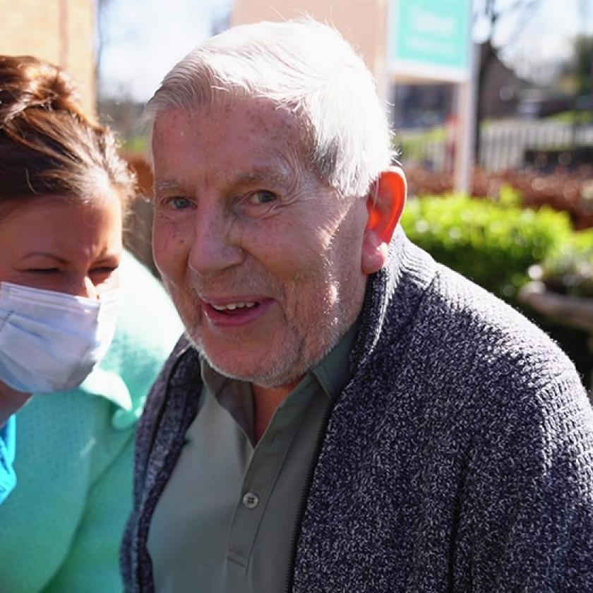 Resident John Wall at Castlecroft Residential Care Home in Birmingham 