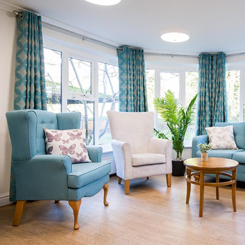 Lounge area at Basingfield Court