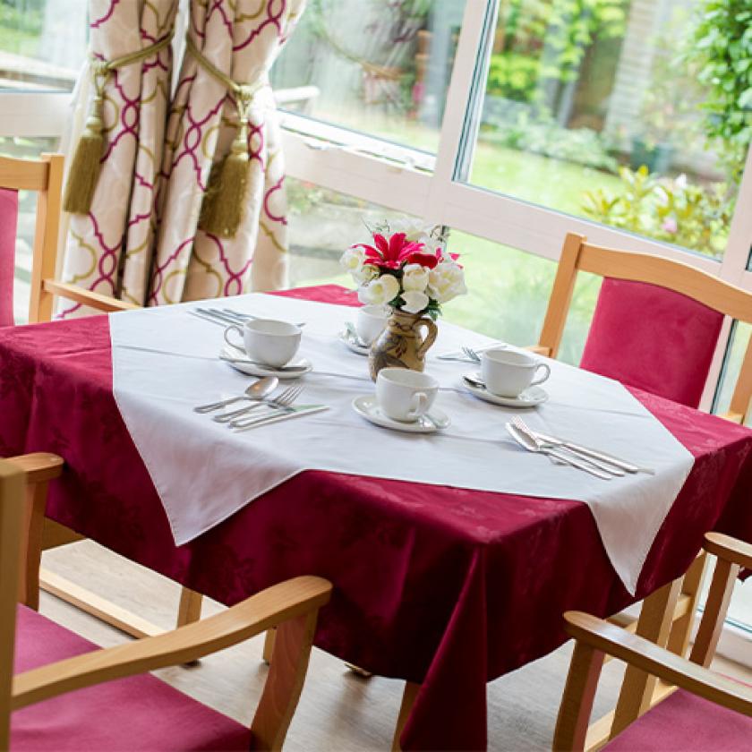 Dining area at Birchwood