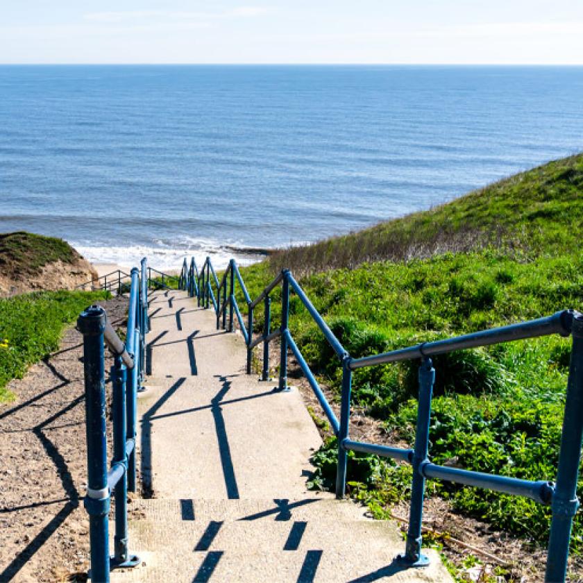 Steps down to the beach