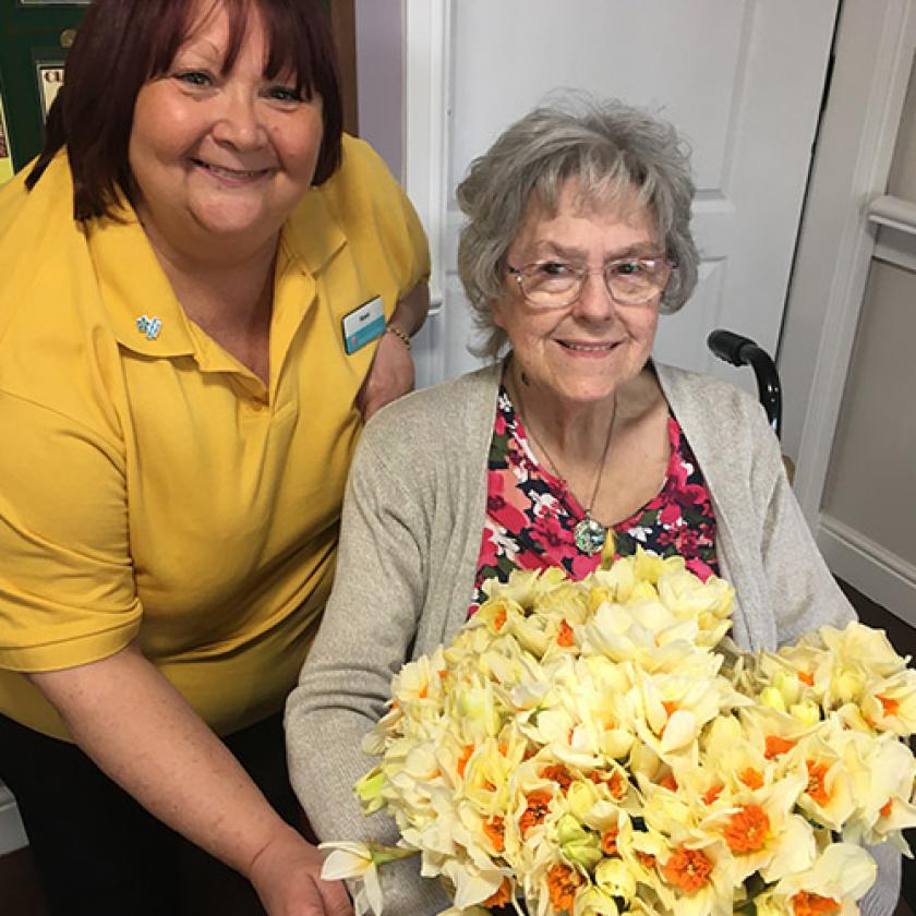 Photo of Susan and Pamela at Cedar Court