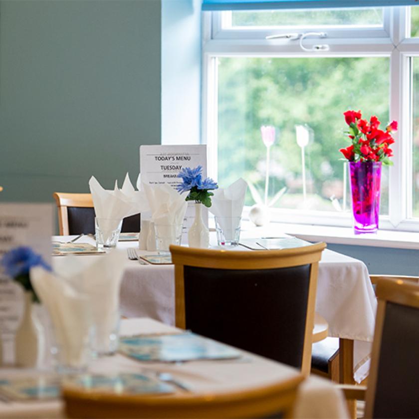 East Park Court dining area