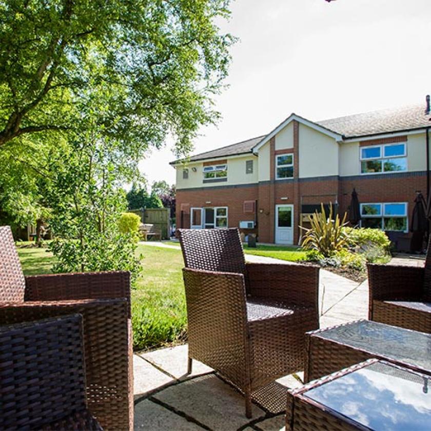 East Park Court outdoor seating area