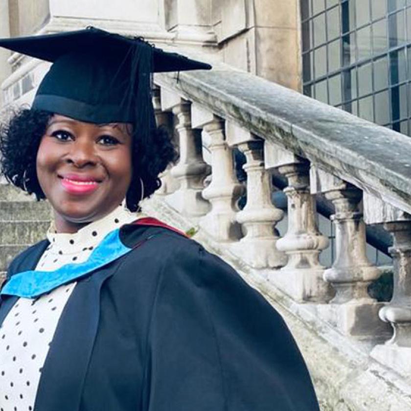 Edna Ankrah, nursing associate at our Riverlee Residential and Nursing Home in Greenwich at her graduation 
