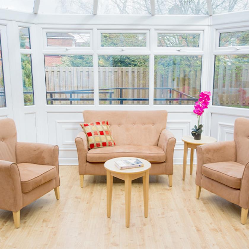 Conservatory at Greensales care home