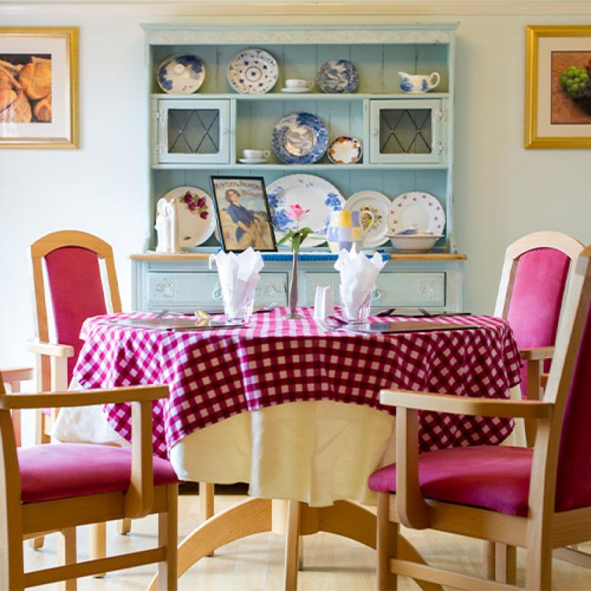 Lyons Court dining room for residents