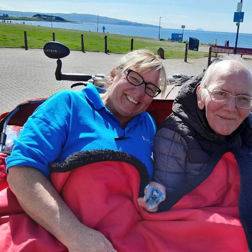 Residents at our Queens Care Home in Ayrshire enjoy rickshaw rides 
