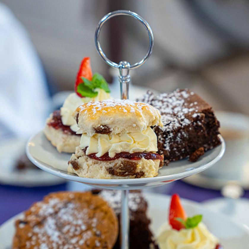 A photo showing a lovely afternoon tea at a Sanctuary Care Home