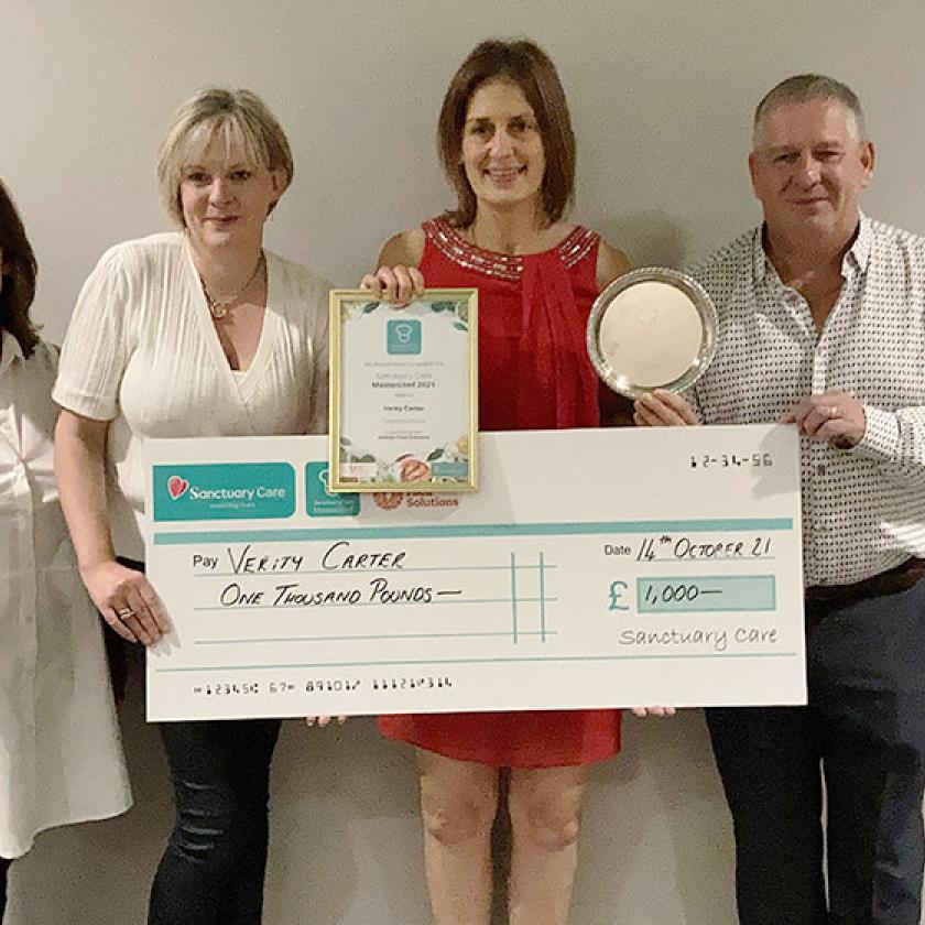 Verity Carter, head chef at Iffley Residential and Nursing Home in Oxfordshire, wins Sanctuary Care's Masterchef 2021 contest
